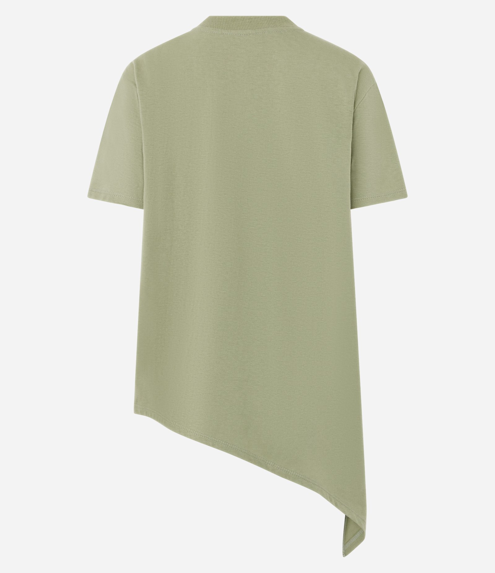 Camiseta Alongada em Algodão com Estampa Sunshine e Barra Assimétrica Verde 6