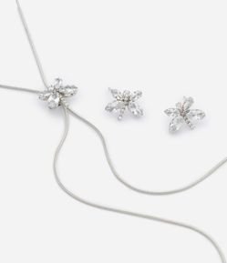 Conjunto de Colar e Brincos com Pingente de Libélula