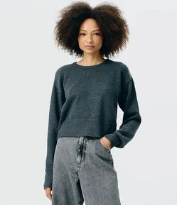 Suéter Oversized em Tricô