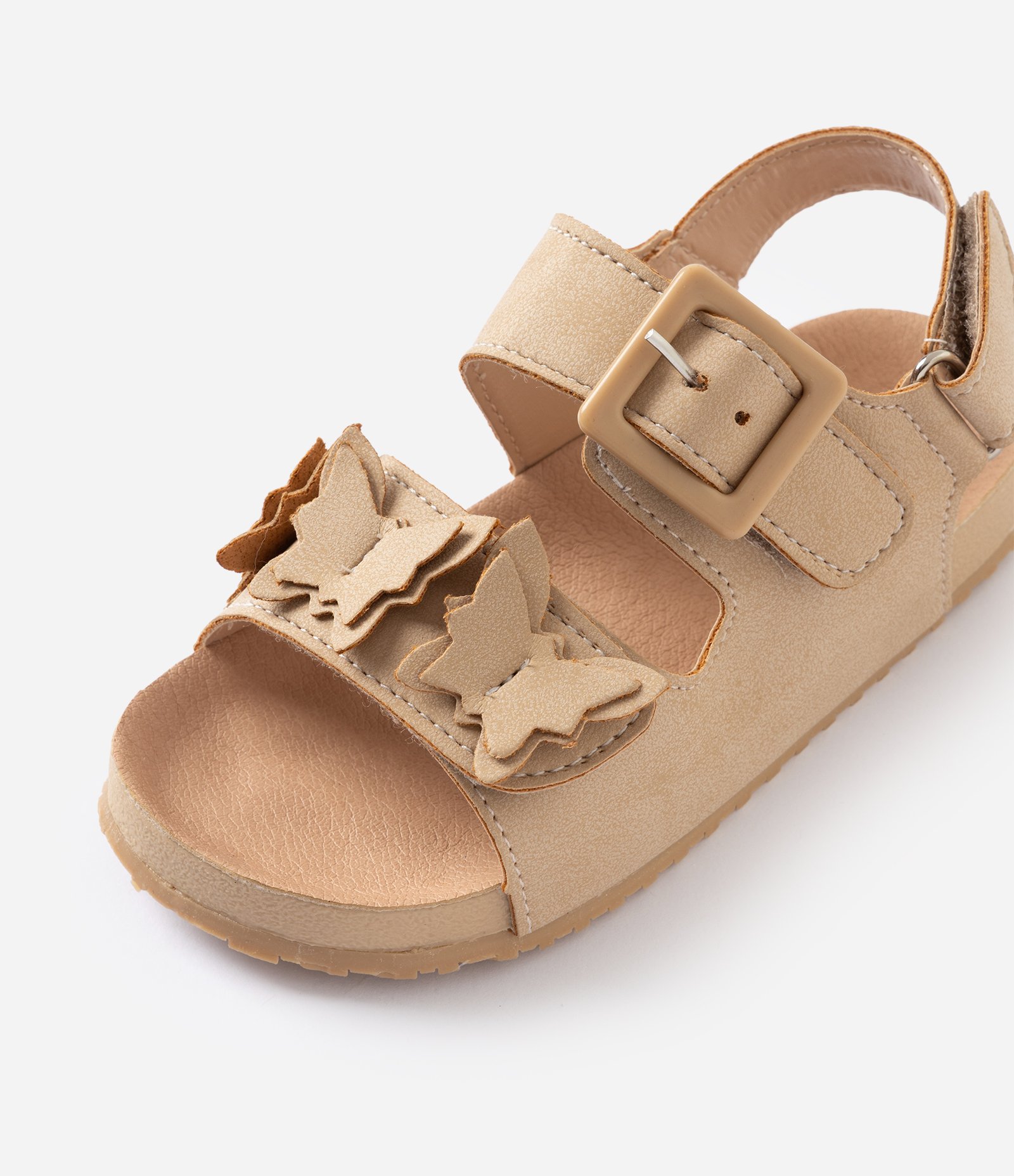 Sandália Infantil Comfy com Borboletas - Tam 20 a 27 Marrom 6