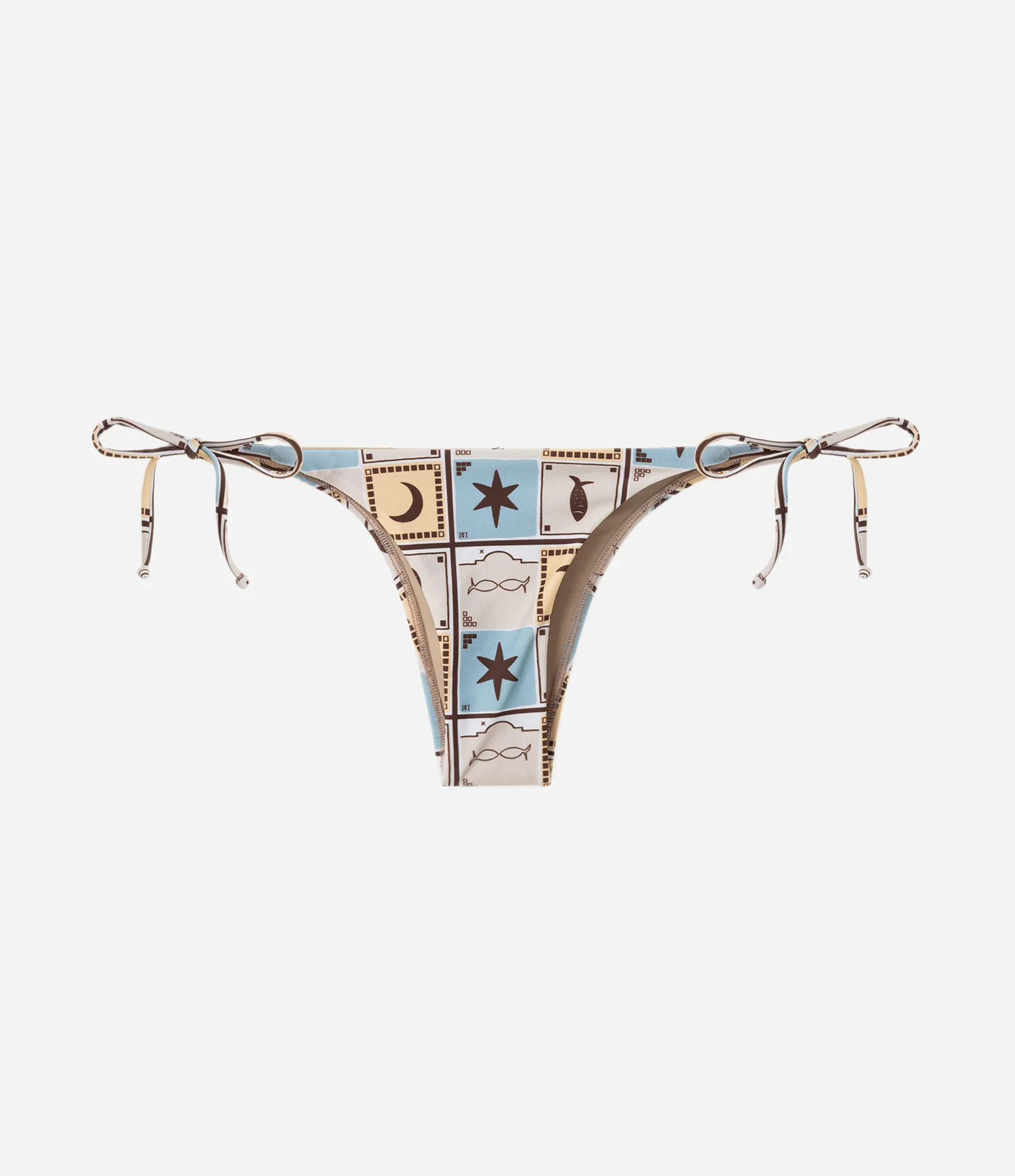 Biquíni Calcinha Lacinho com Estampa Estilo Patchwork Multicores 1