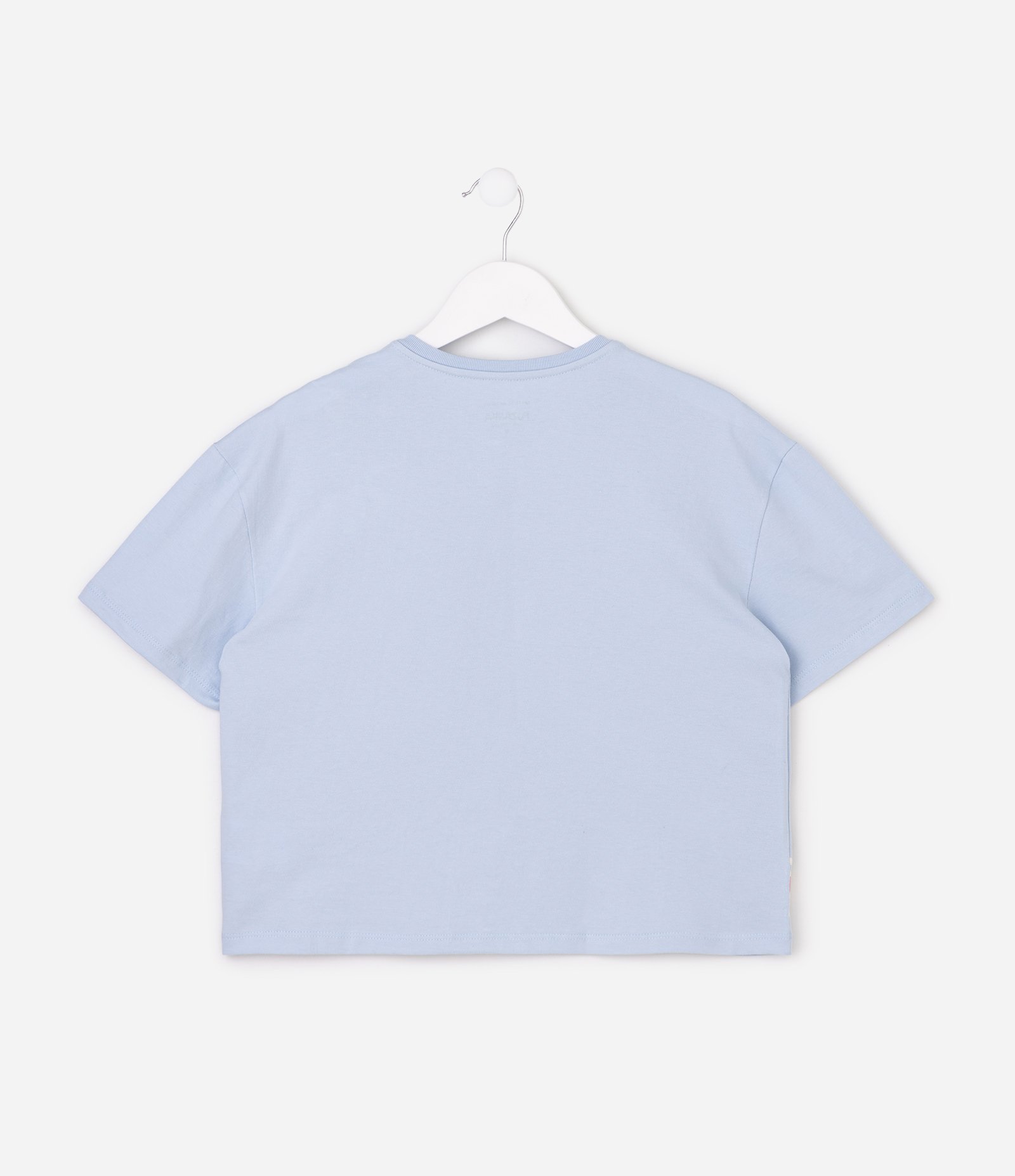 Camiseta Infantil Em Algodão Paetê De Flores - Tam 5 a 16 Anos Azul 3