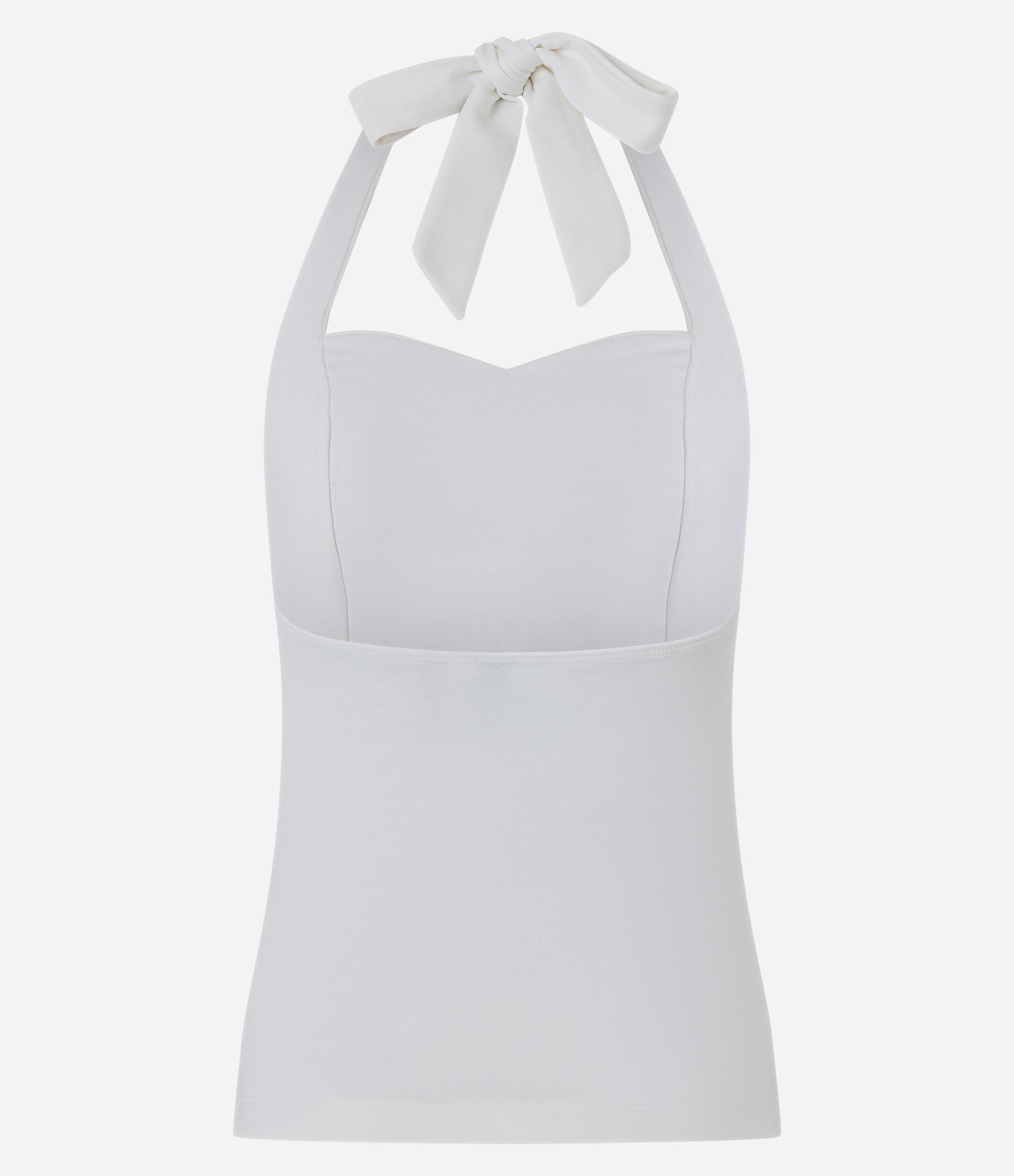 Blusa Frente Única em Ponto Roma com Decote Coração Branco 6