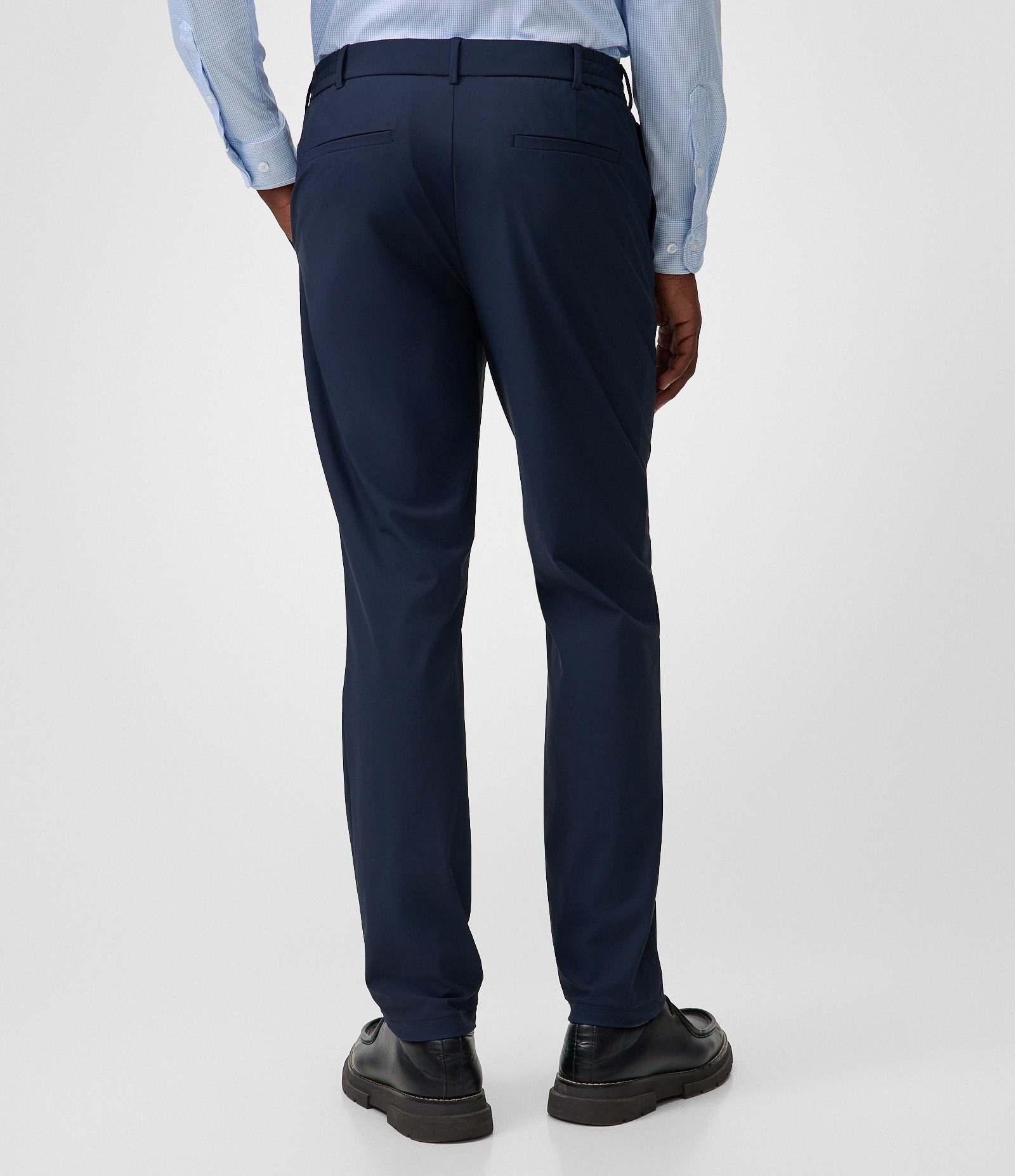 Calça Slim em Poliamida Tech com Elástico Lateral Azul 3