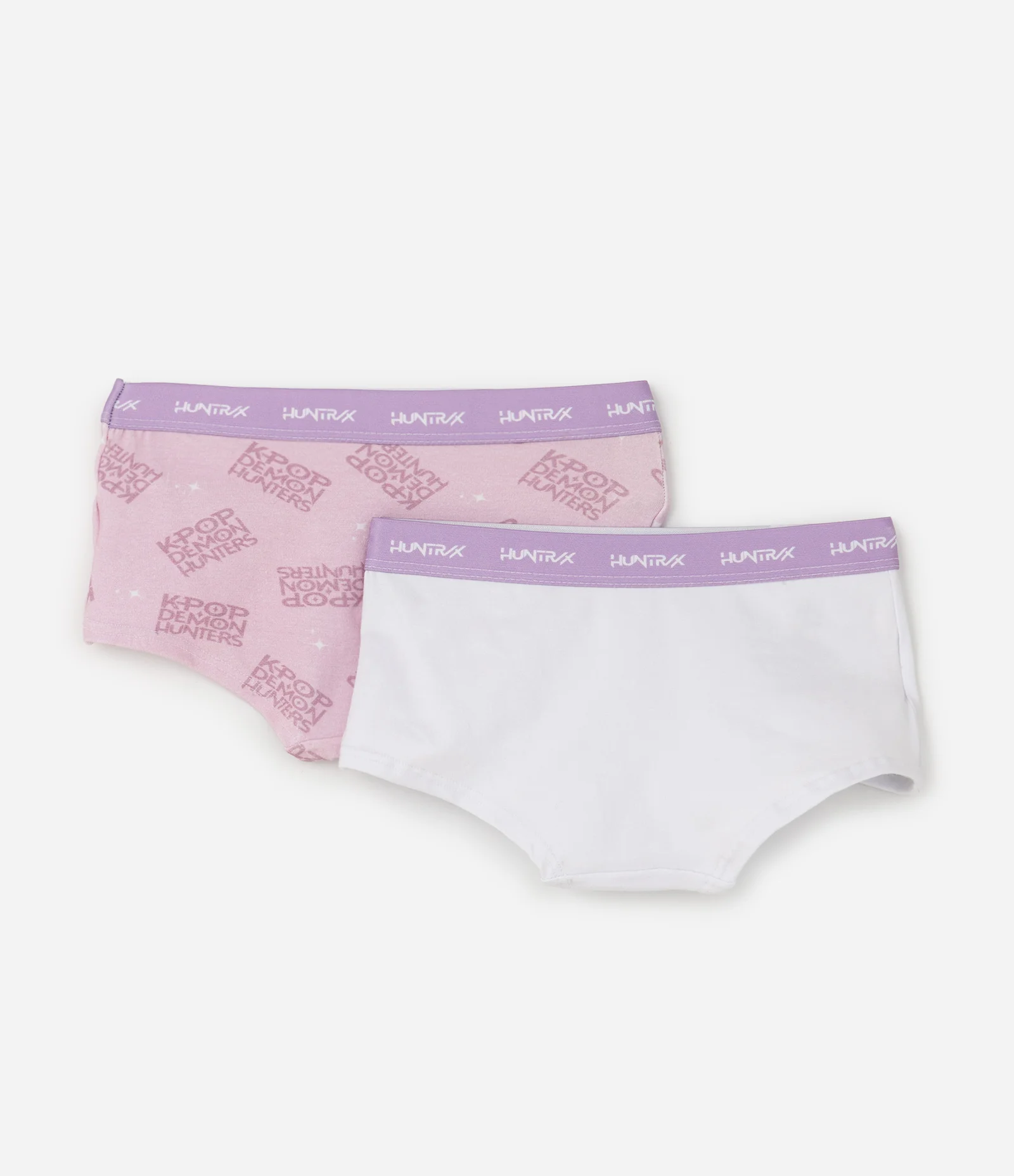 Kit 2 Peças de Calcinha Boxer em Algodão das Guerreiras Do K-pop - Tam 5 a 14 Anos Multicores 2