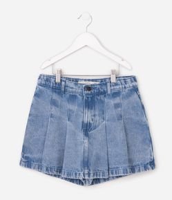 Saia Jeans Infantil Em Algodão - Tam 5 a 16 Anos