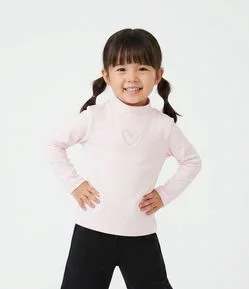 Blusa Slim Térmica com Gola Alta - Tam 1 a 6 Anos