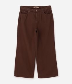 Calça Wide Leg em Sarja Curve & Plus Size