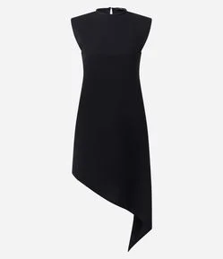 Vestido com Barra Assimétrica