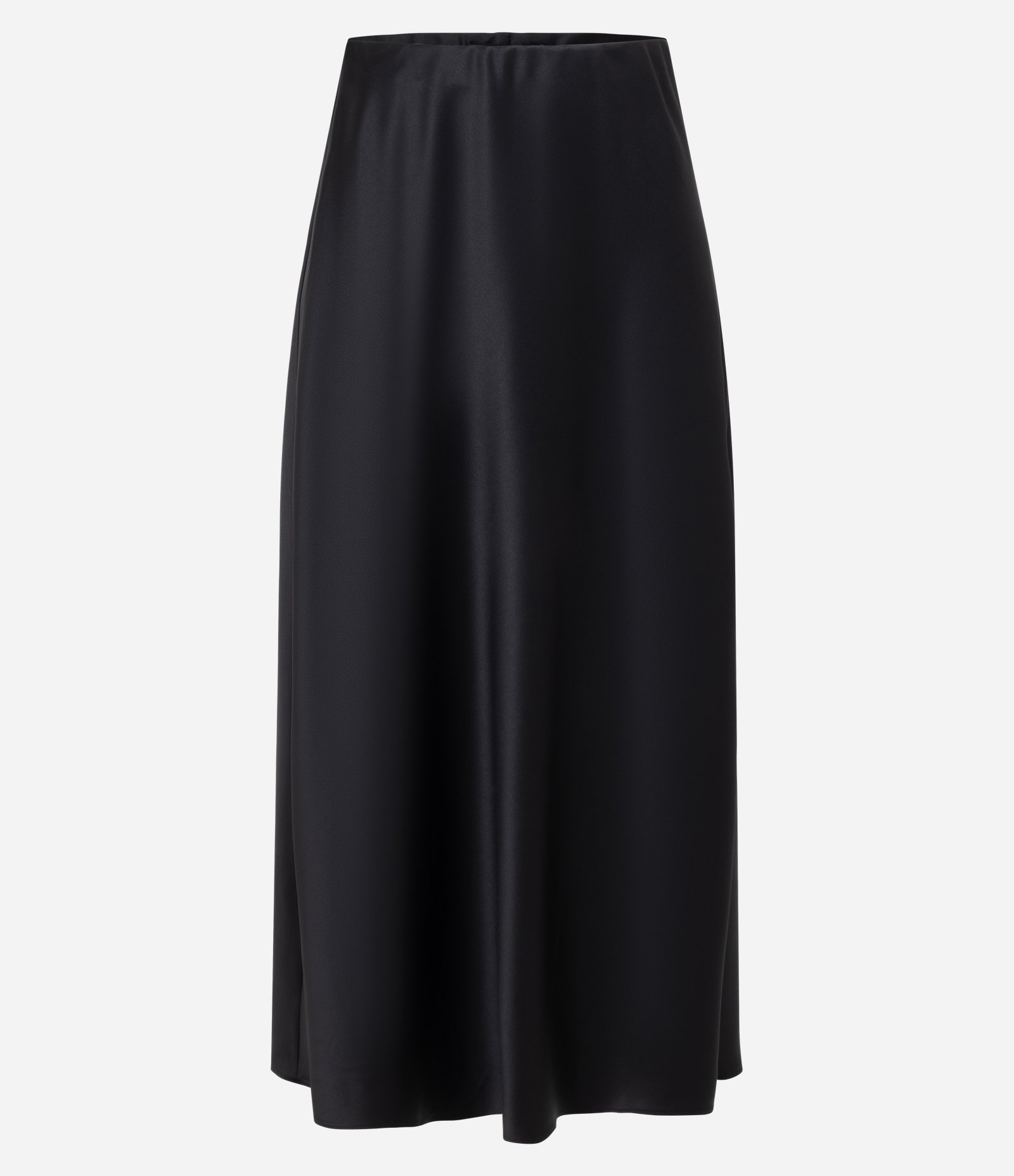 Saia Midi Slip Acetinada Preto 6