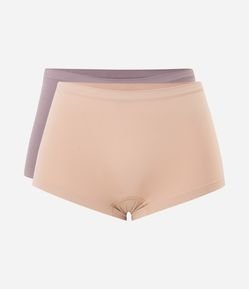 Kit 02 Calcinhas Boyshort em Poliamida Seamless Del Rio