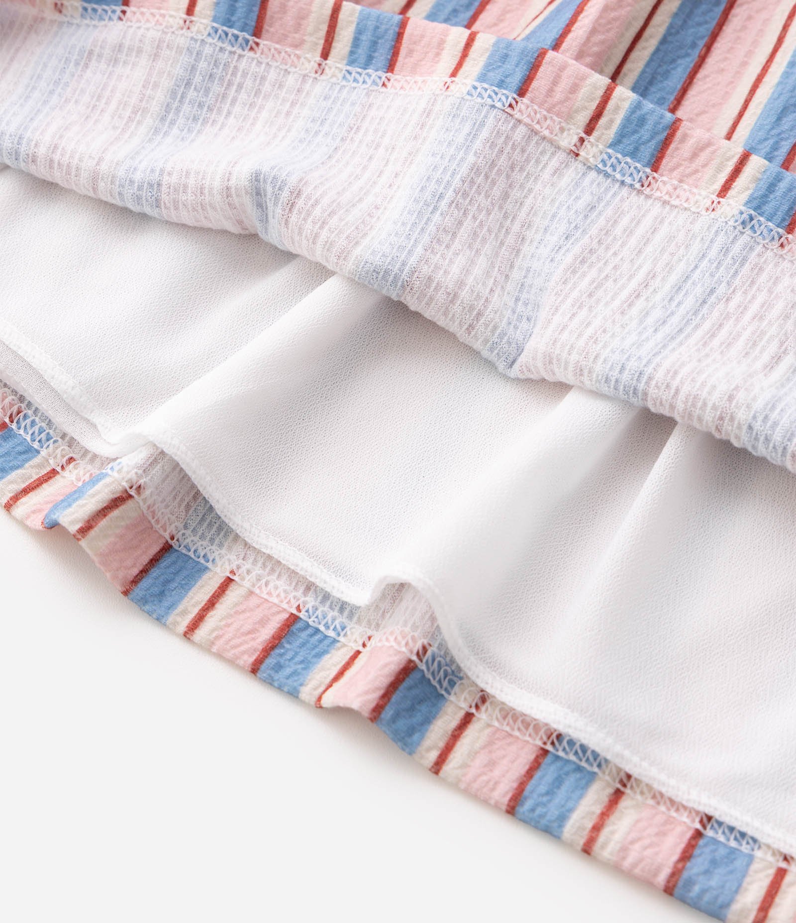 Vestido Infantil Fuzarka Texturizado com Estampa Listrada - Tam 5 a 16 Anos Marrom 4