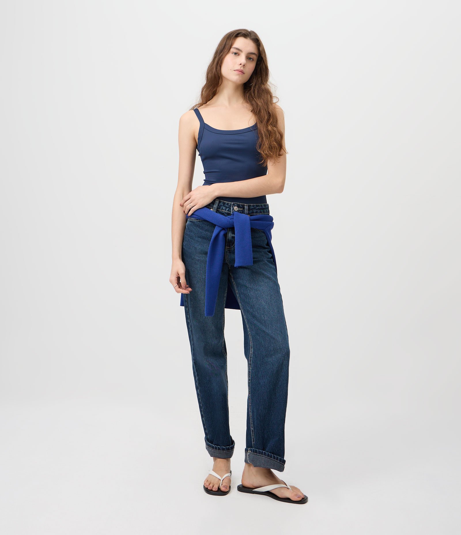 Body em Poliamida com Decote U nas Costas Azul 3