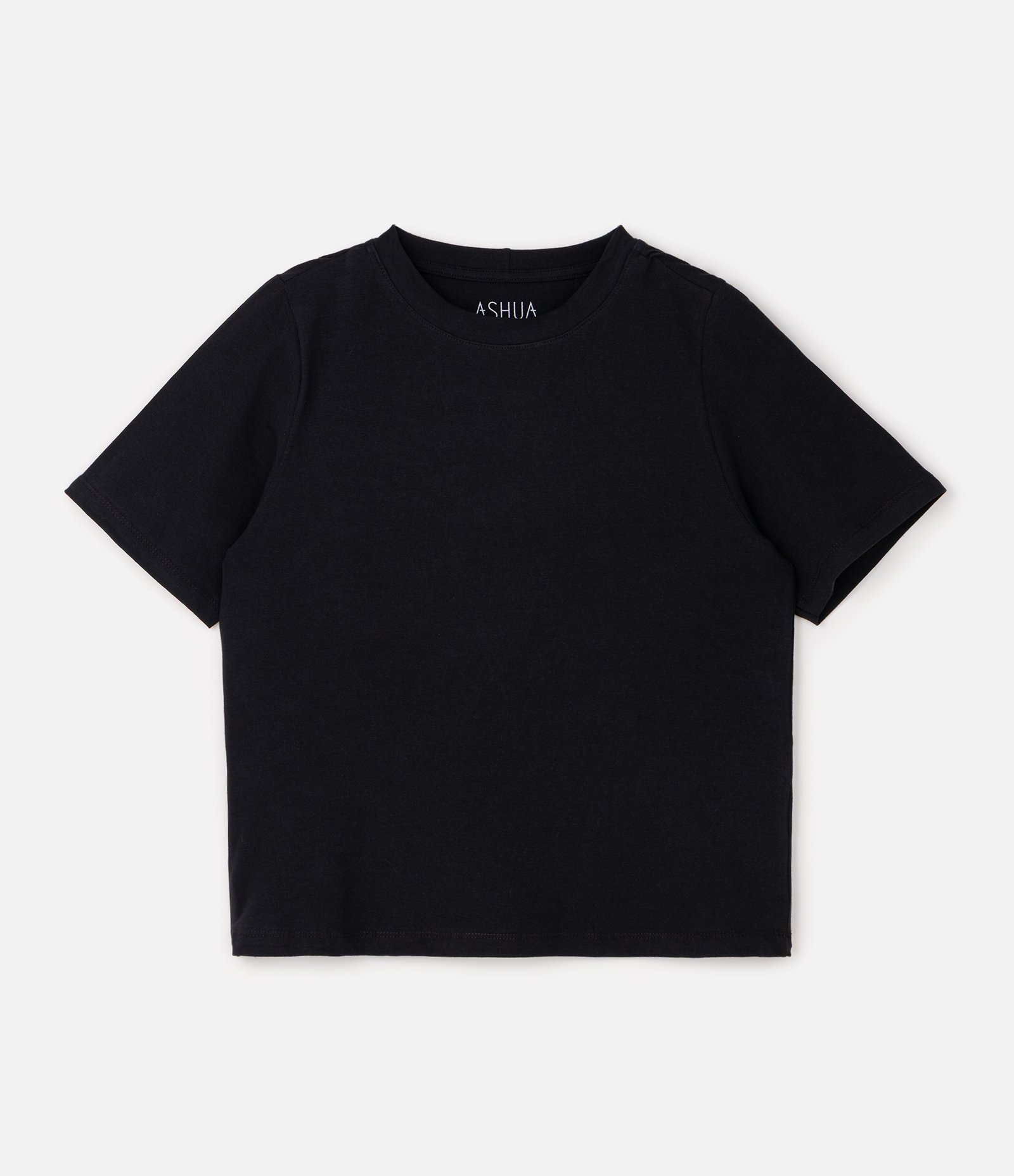Blusa Baby Look em Algodão Curve & Plus Size Preto 1