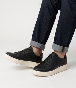 Tênis Couro Casual com Elástico