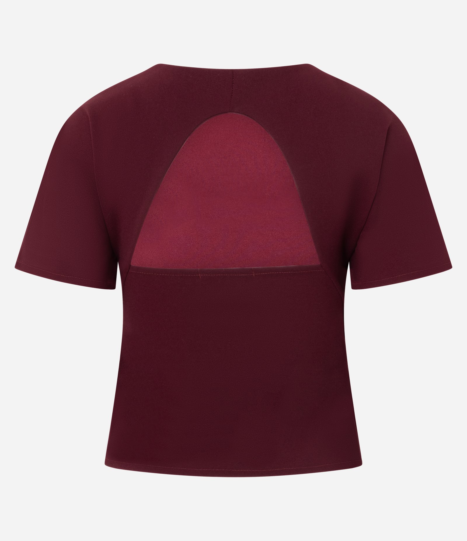 Blusa Acinturada com Abertura nas Costas Vinho 6