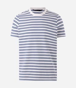 Camiseta Slim com Listras Horizontais