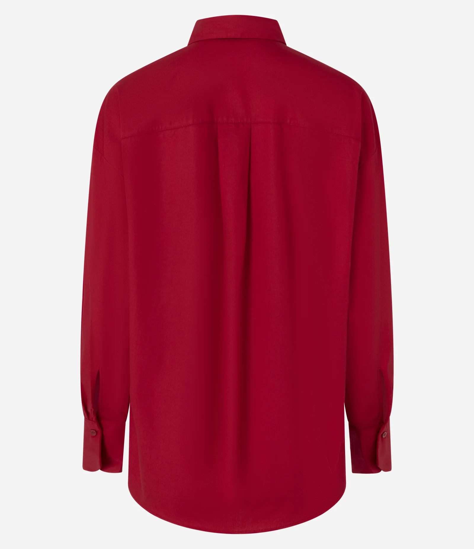Camisa com Manga Longa em Tricoline Vermelho 2