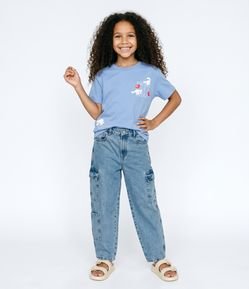 Camiseta Infantil Em Algodão Cinnamoroll Estampada  Frente e Costas - Tam 5 a 16 Anos
