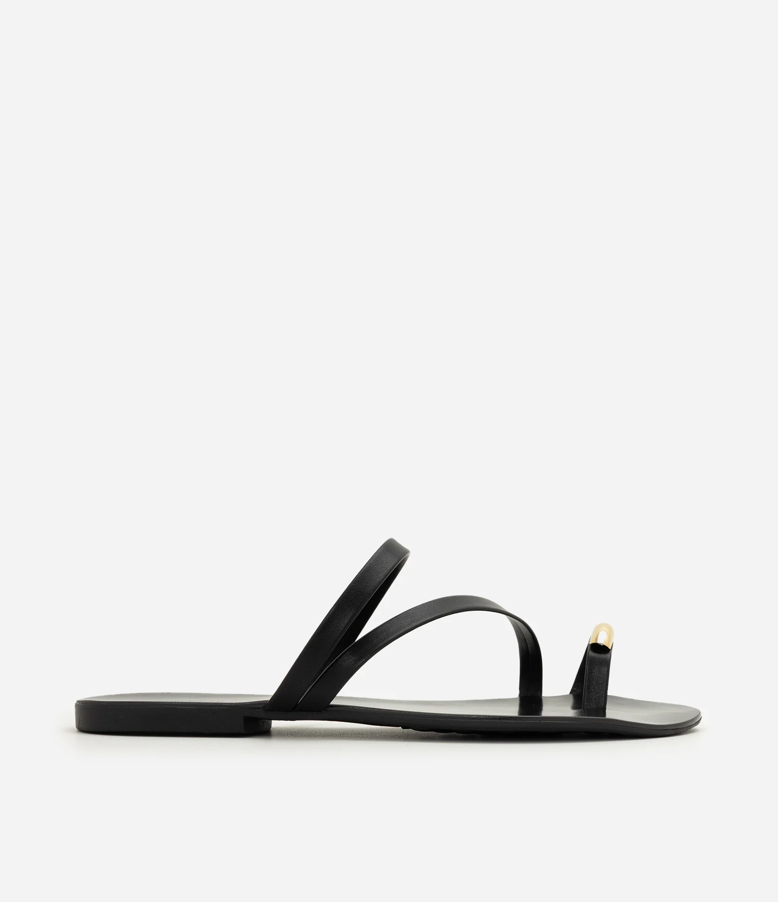 Rasteira Mule em PU com Dedeira Bold Preto 3