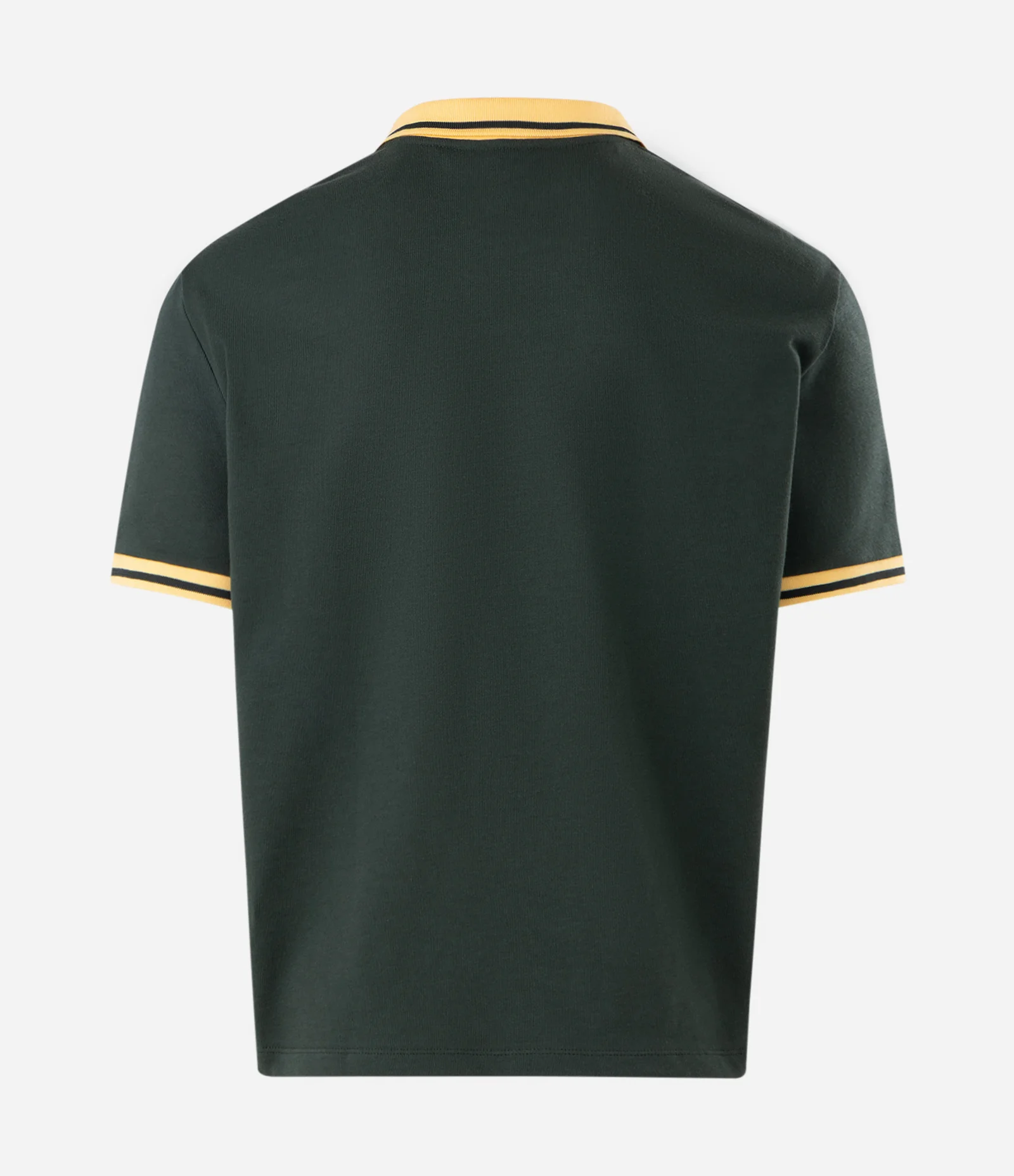 Camiseta Boxy com Gola Polo Contrastante e Lettering Brasil Verde 2