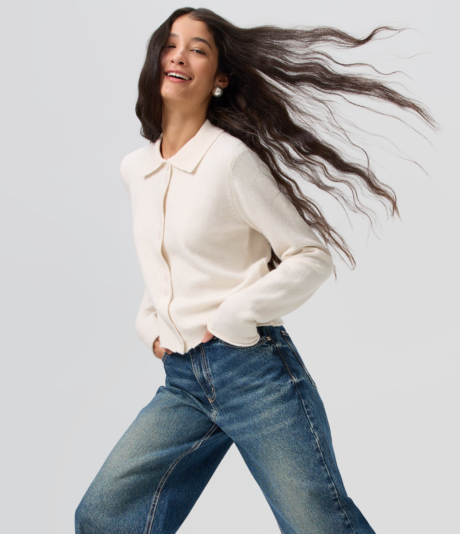 Calça Wide Leg em Jeans Premium com Cintura Média Azul Escuro 5