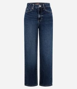 Calça Reta Comfort em Jeans Premium com Cintura Alta
