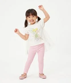 Camiseta Infantil com Estampa Sininho e Asas - 1 a 6 Anos