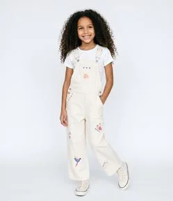Macacão  Infantil Em Algodão Tropical - Tam 5 a 16 Anos