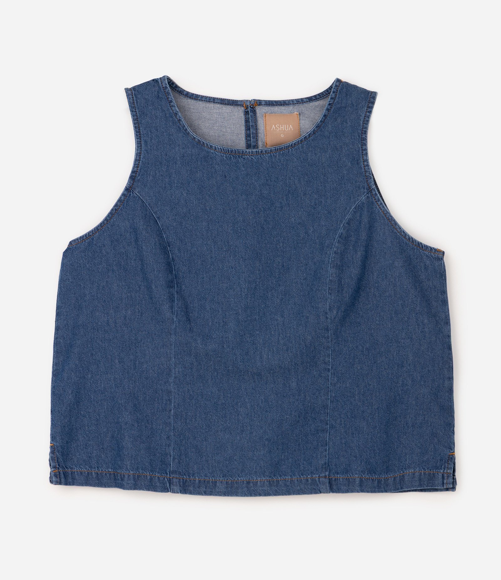 Blusa com Alça Larga Curve & Plus Size Azul 5