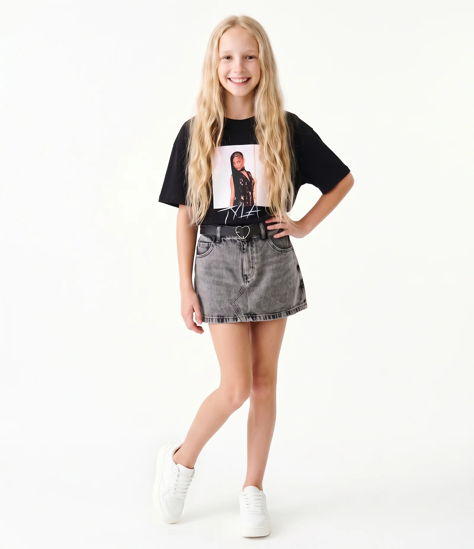 Camiseta Infantil Em Algodão Estampada - Tam 5 a 16 Anos Preto 1