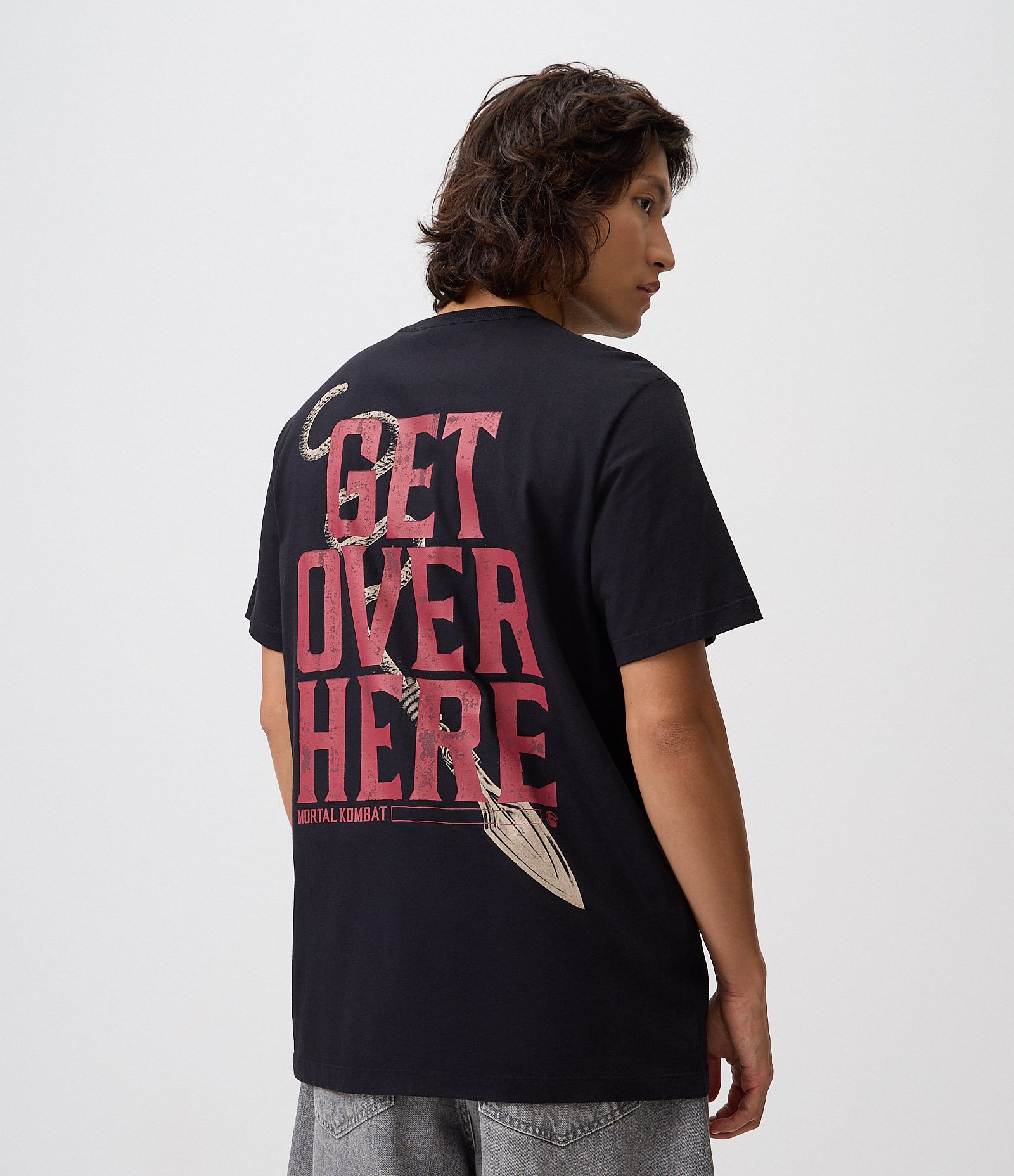 Camiseta Comfort em Algodão com Estampa Mortal Kombat Preto 1