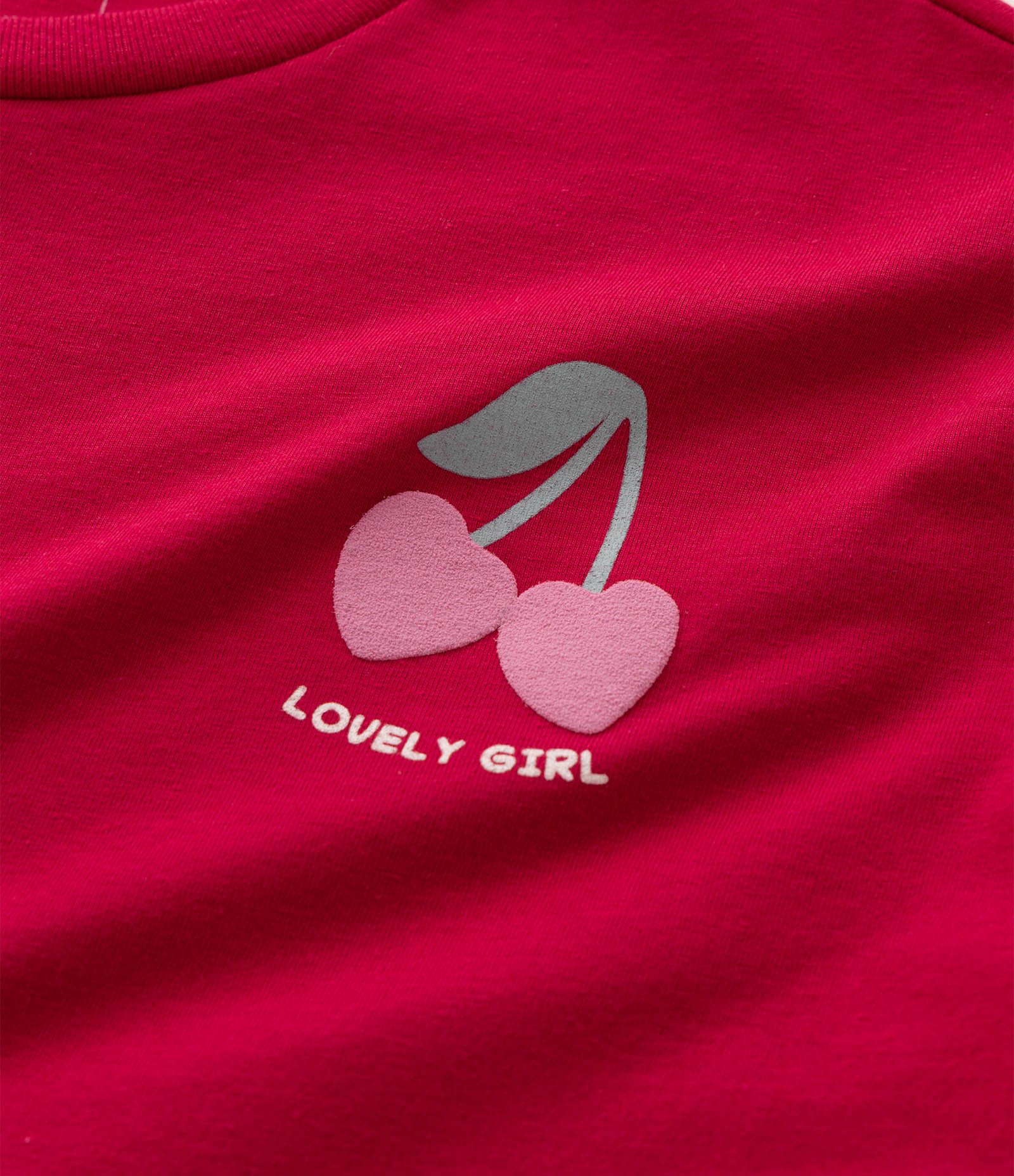 Camiseta Infantil Em Algodão Cerejinhas - Tam 5 a 16 Anos Vermelho 6