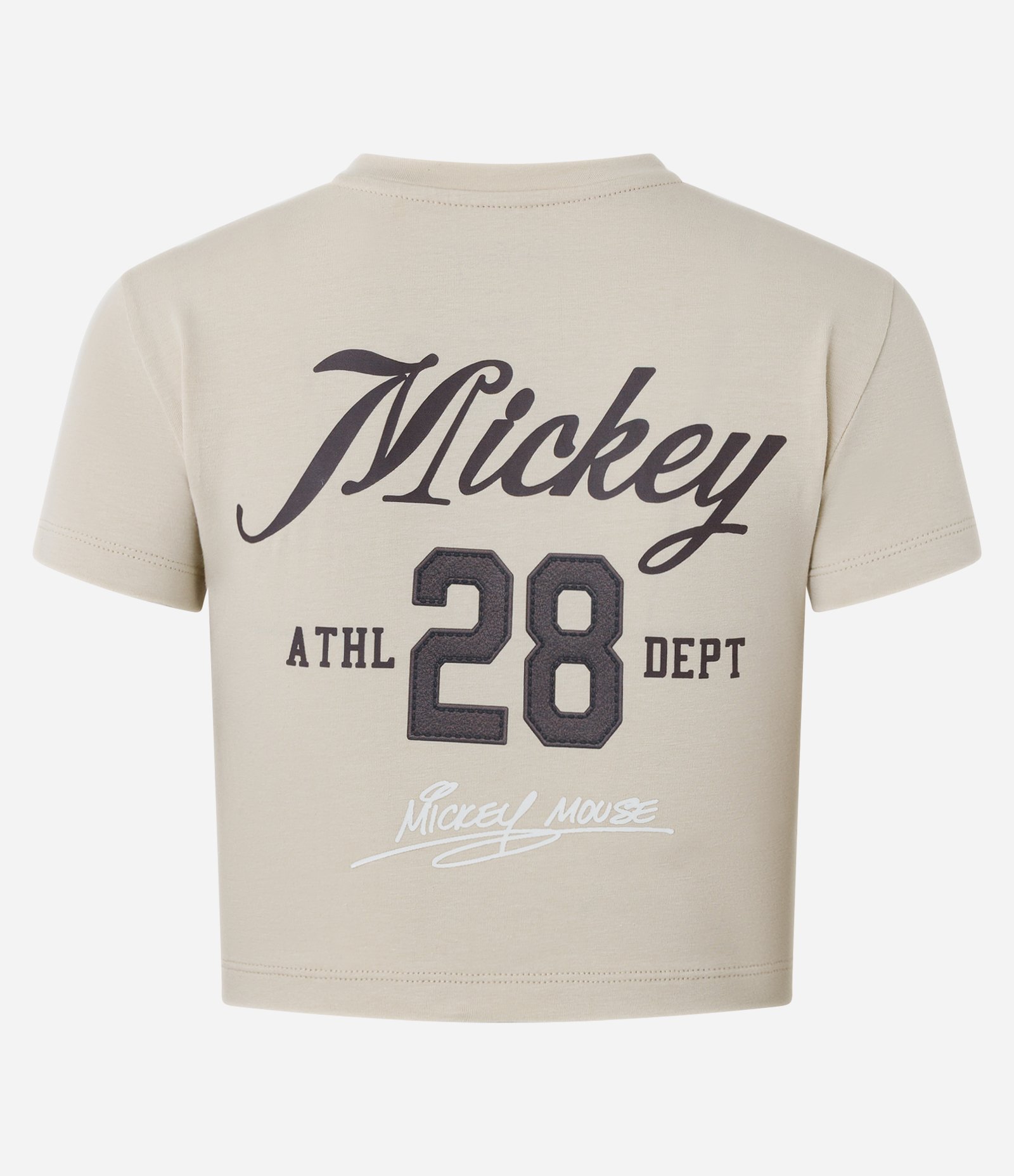 Camiseta em Algodão com Estampa Mickey Mouse com Relevo Off White 7