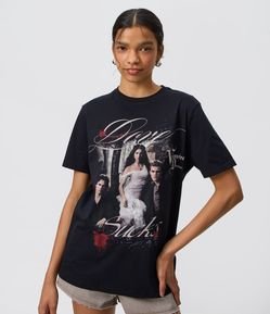Camiseta com Estampa The Vampire Diaries em Algodão