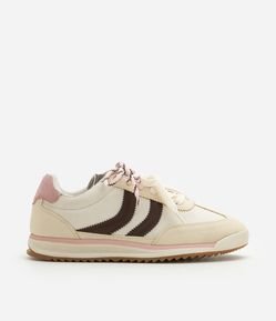 Tênis Jogging Vintage em Algodão com Cabedal Franzido