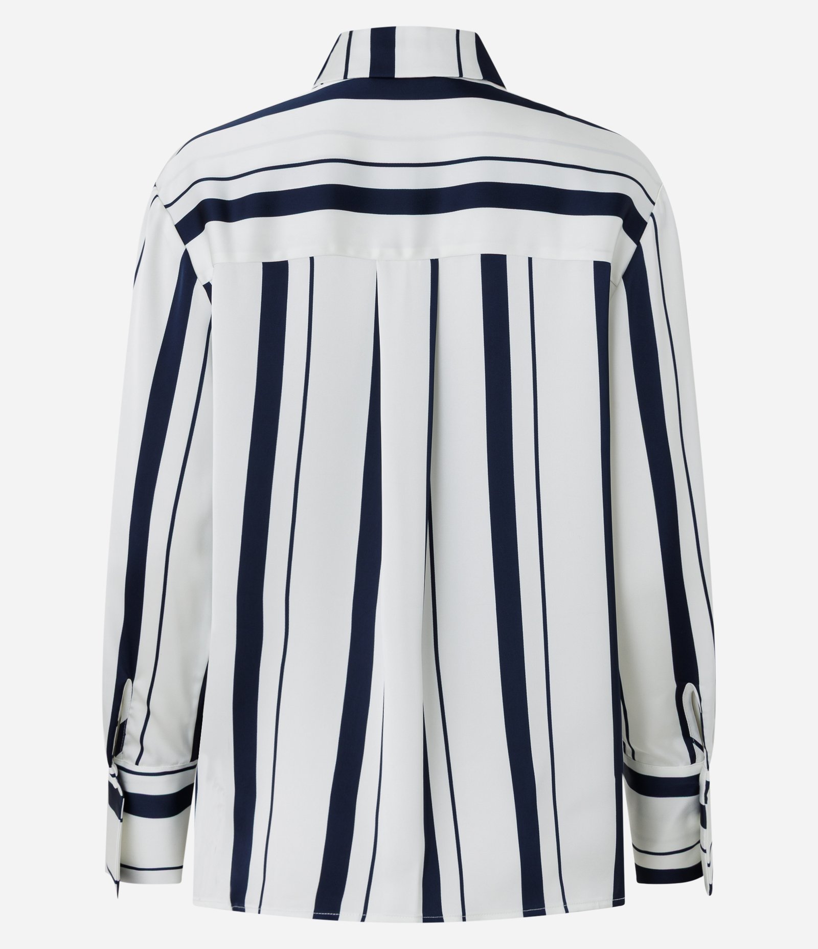 Camisa em Cetim Listrada com Vista Coberta Multicores 6