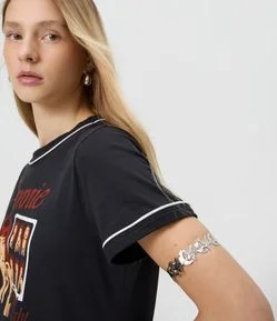 Bracelete Semi Aberto com Estrelas e Luas em Metal