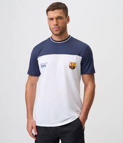 Camiseta Barcelona com Recorte no Peito