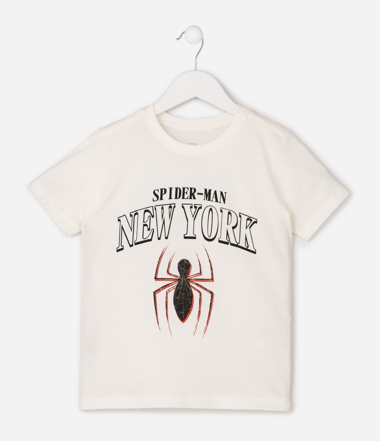 Camiseta Infantil Em Algodão Spider Man New York - Tam 4 a 12 Anos Branco 2