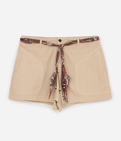 Short Mom com Cinto Lenço Curve & Plus Size