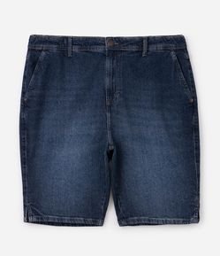 Bermuda Ciclista em Jeans com Abertura Lateral Curve & Plus Size