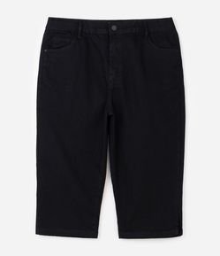 Calça Corsário Jeans Black com Cauda Longa Curve & Plus Size