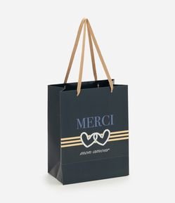 Embalagem para Presente Pequena em Papel com Lettering Merci Mon Amour