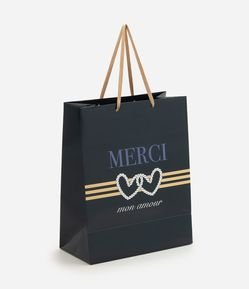 Embalagem para Presente Média em Papel com Lettering Merci Mon Amour