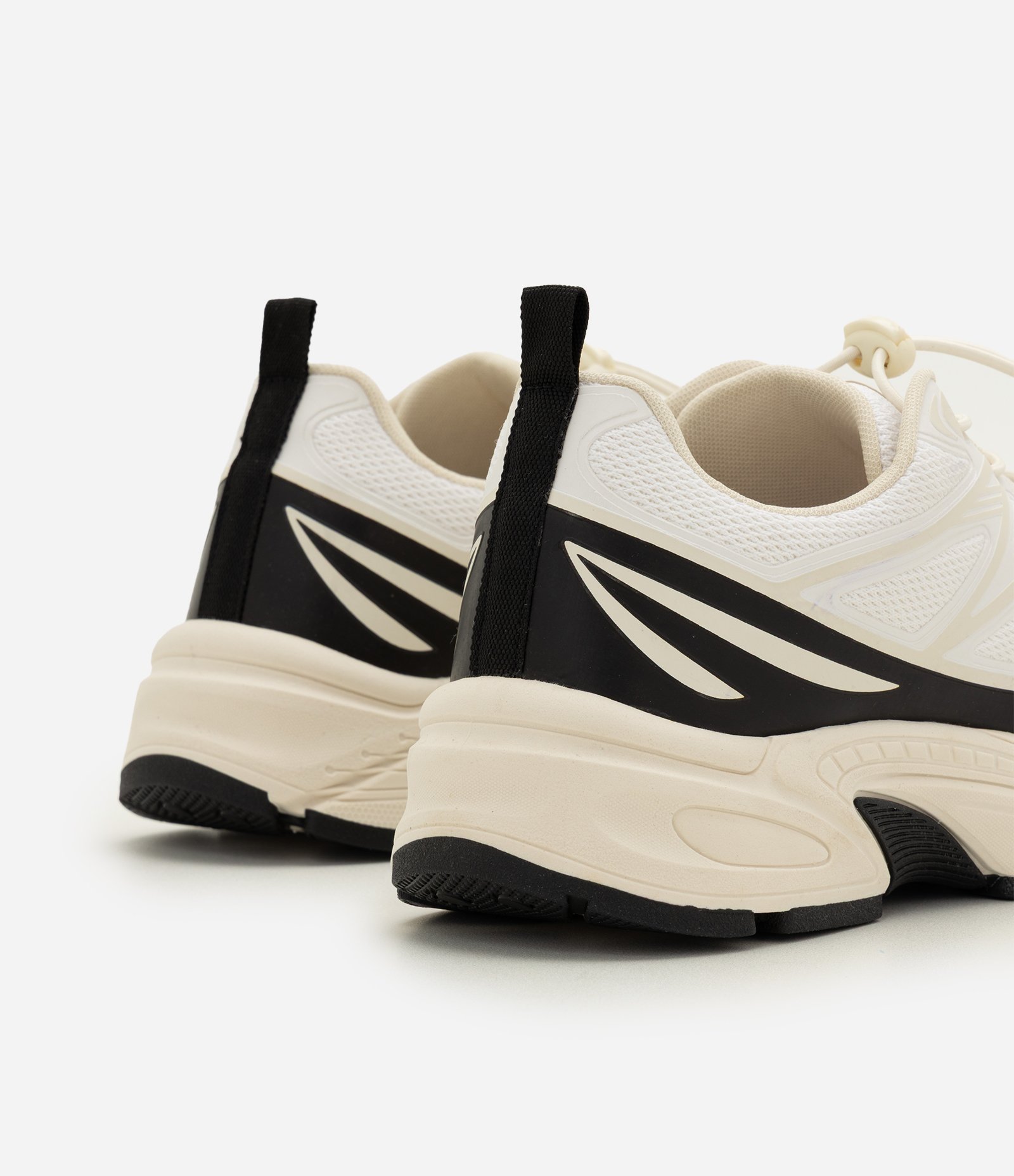 Tênis Jogging Esportivo com Atacador Elástico Off White 4