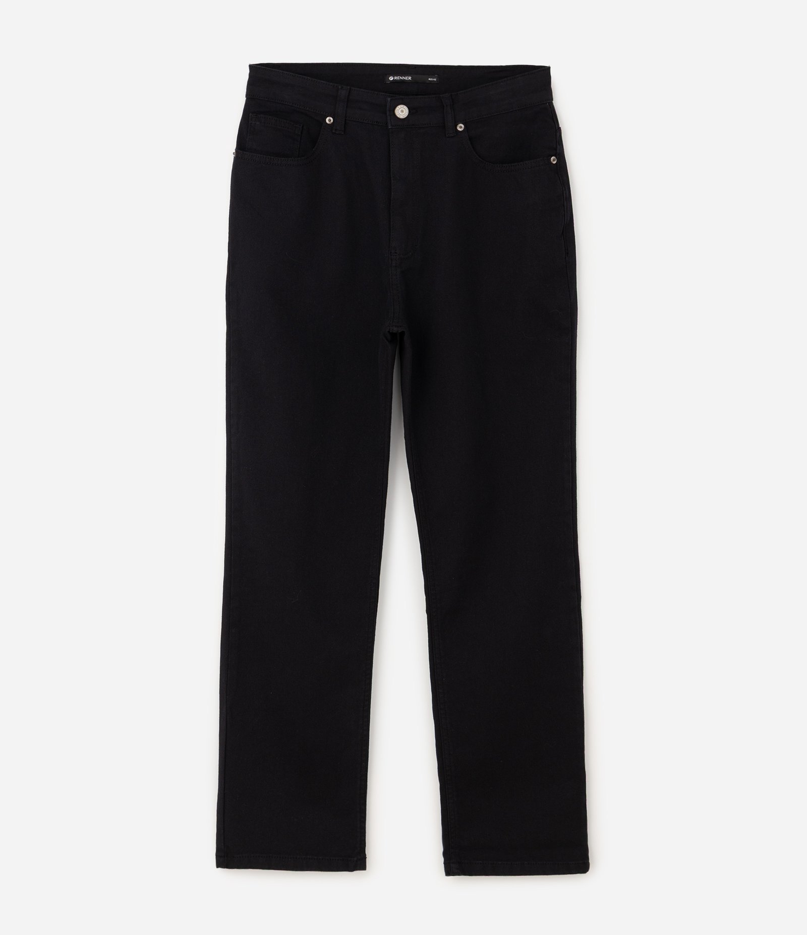 Calça em Sarja Reta Vintage Preto 1