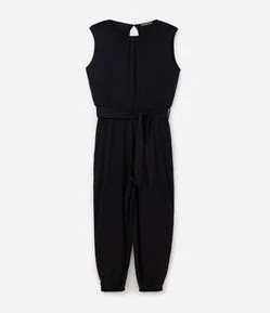 Macacão Jogger com Amarração na Cintura Curve & Plus Size
