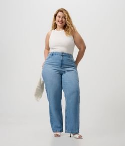 Calça Reta em Jeans Básica Curve & Plus Size
