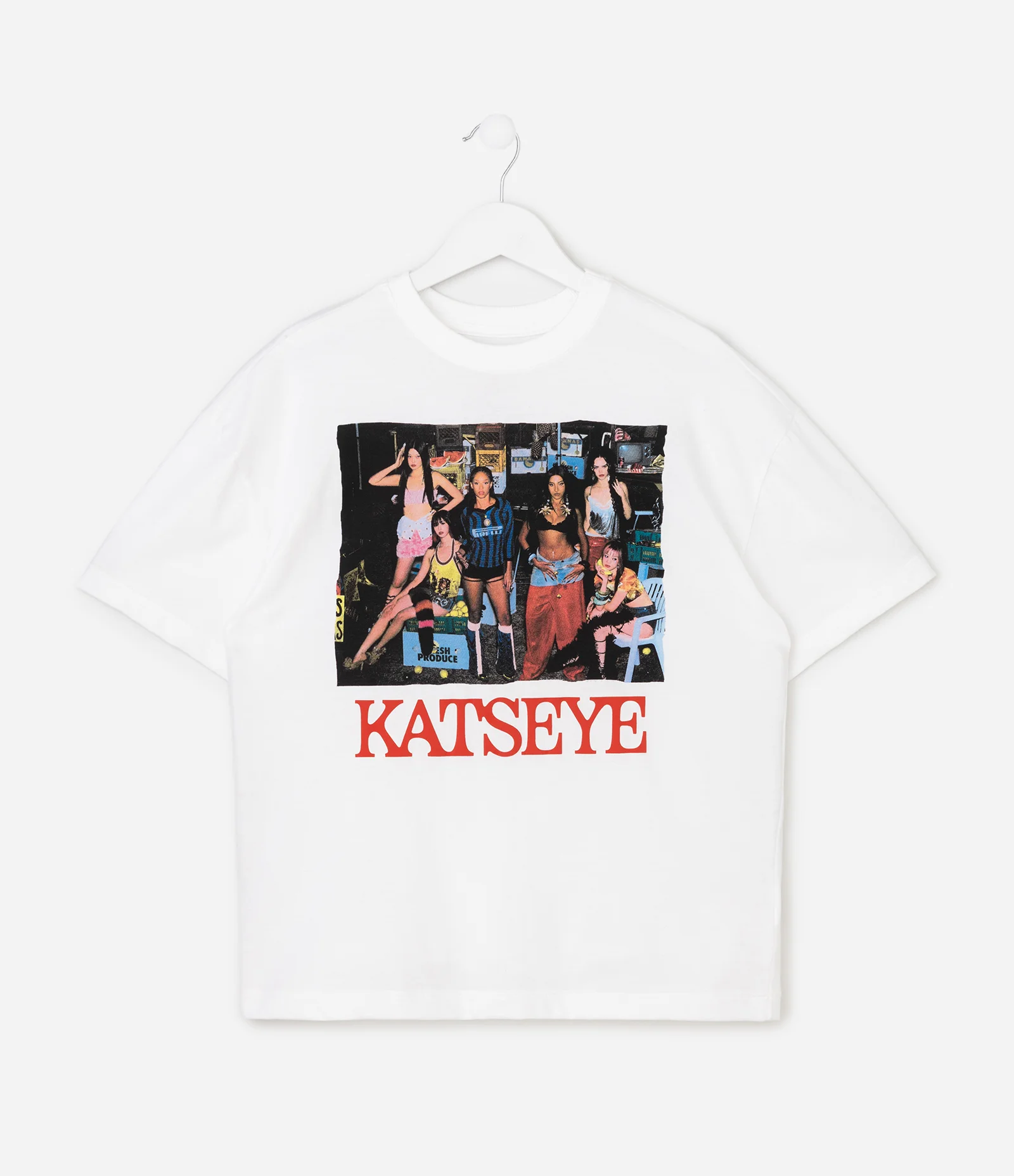 Camiseta Infantil Em Algodão OverSized Katseye - Tam 5 a 14 Anos Off White 2